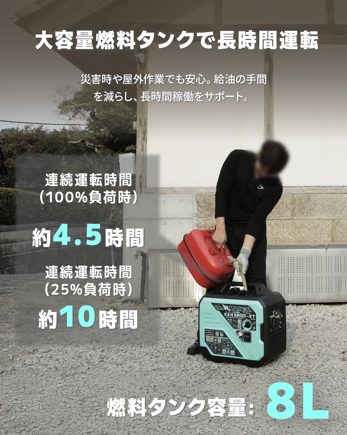 【新登場インバーター発電機KEHシリーズ】リモコン式インバーター発電機 ガソリン発電機KEH3800i-RT 最大出力3.8kVA 正弦波 防音型 高出力 静音 ガソリン発電機 ポータブル発電機 AC DC出力 50Hz/60H切替