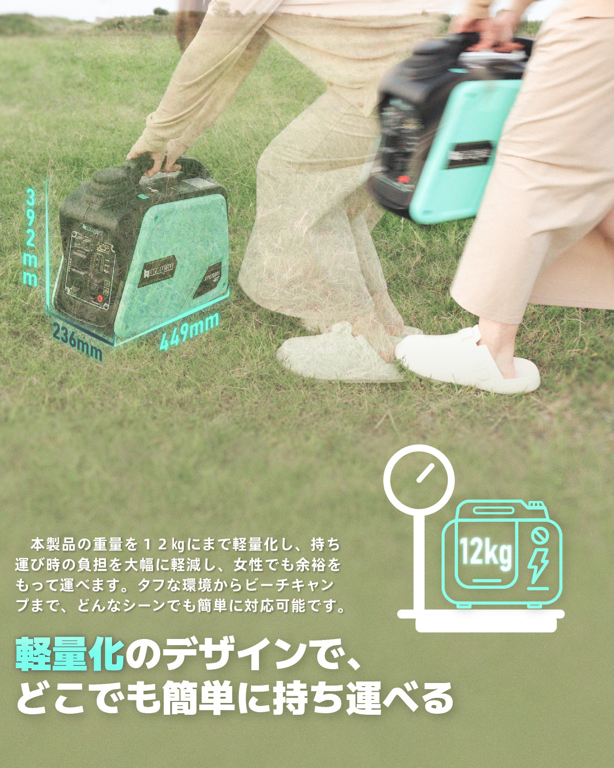 インバーター発電機 カセットボンベ式 定格出力1.0kVA 正弦波 防音型 PSE認証 軽量 静音 ガス発電機 ポータブル 並列運転
