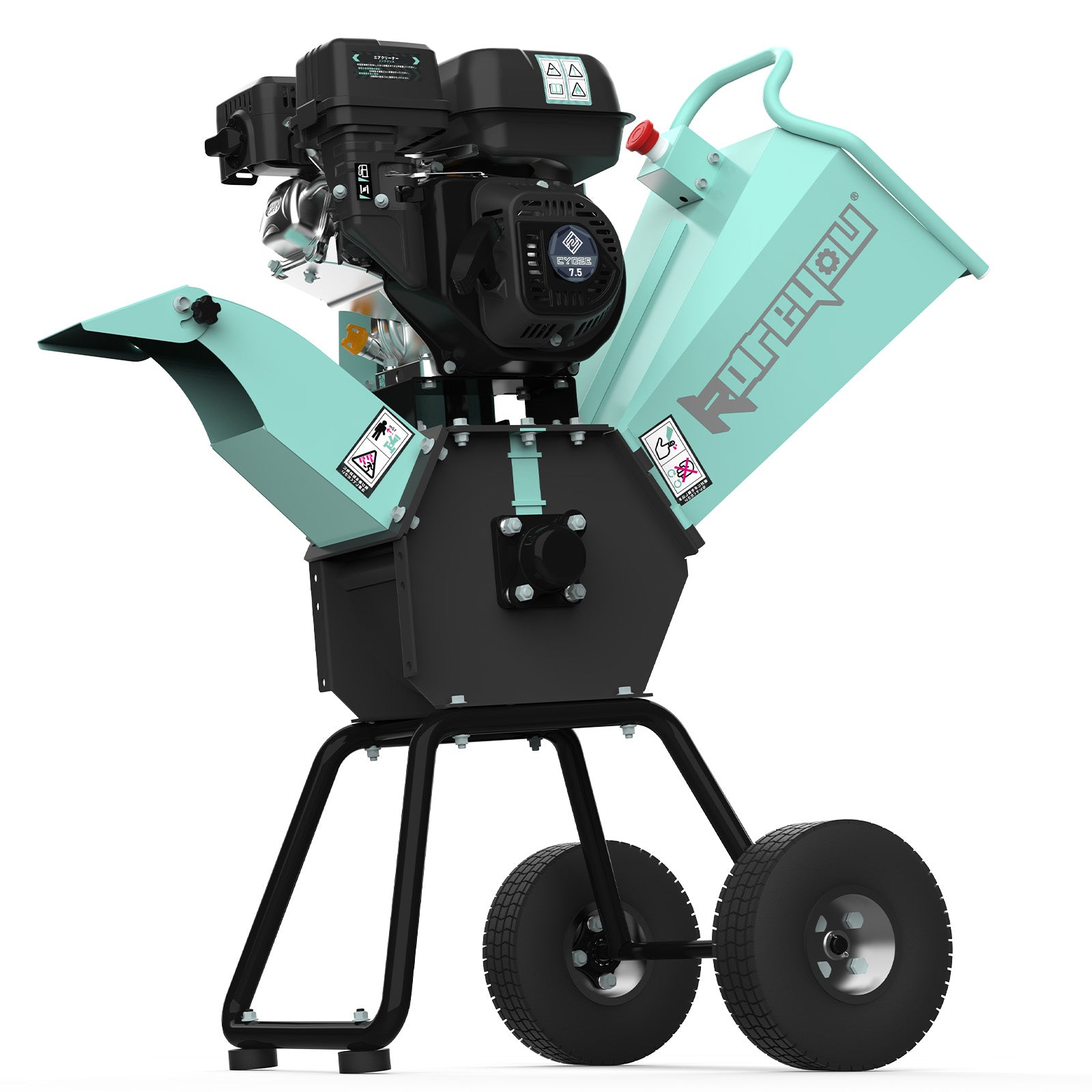 ウッドチッパー エンジン粉砕機 90~105mm粉砕能力 小型ガーデンシュレッダー 4サイクルOHV 半自動 ゴミ処理 農家 作業 家庭「個人様でも直送可能」